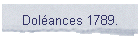 Dolances 1789.