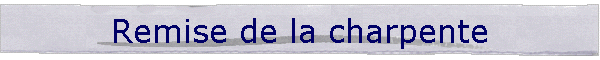 Remise de la charpente